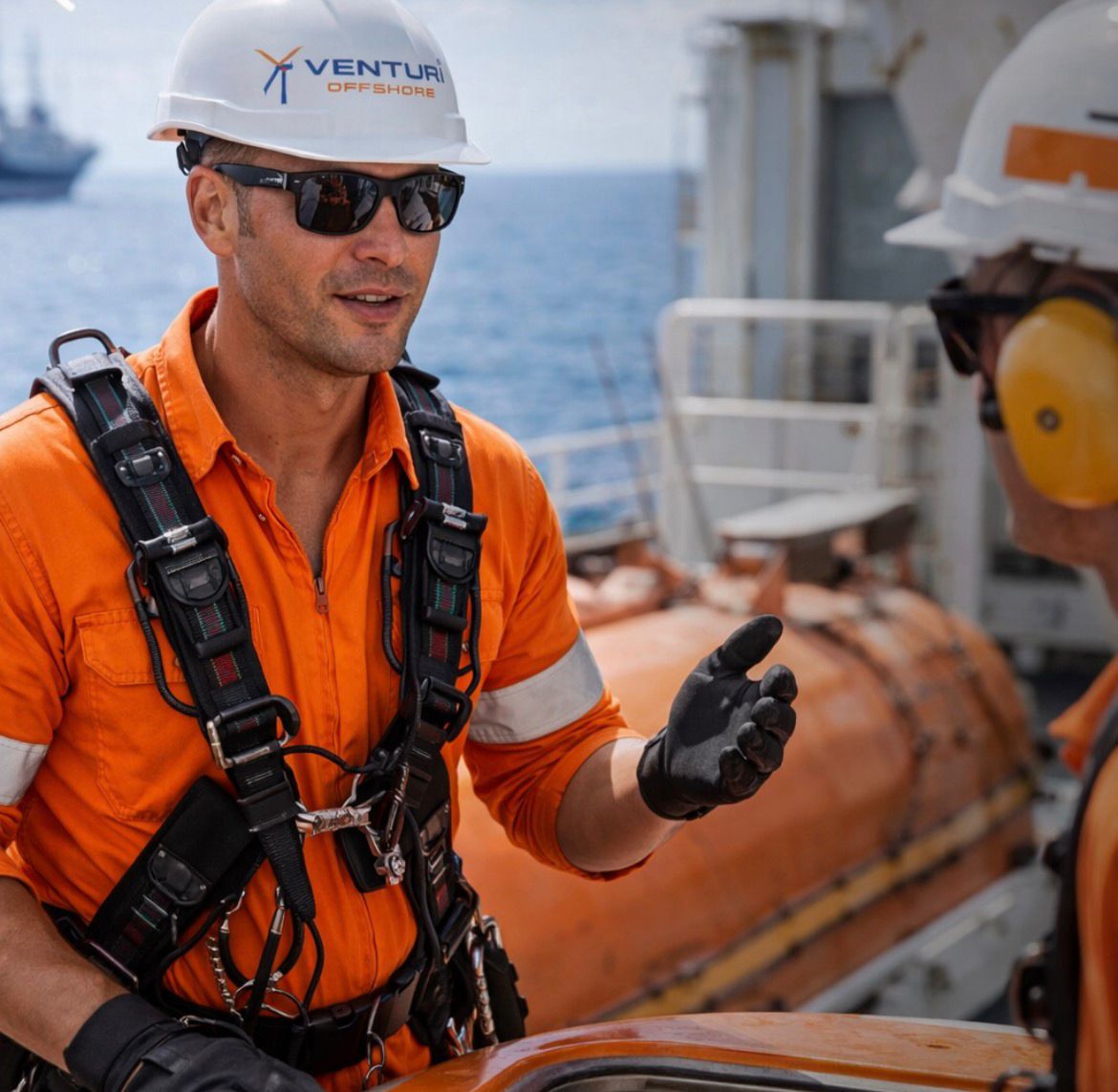 Venturi Offshore medewerker op offshore platform